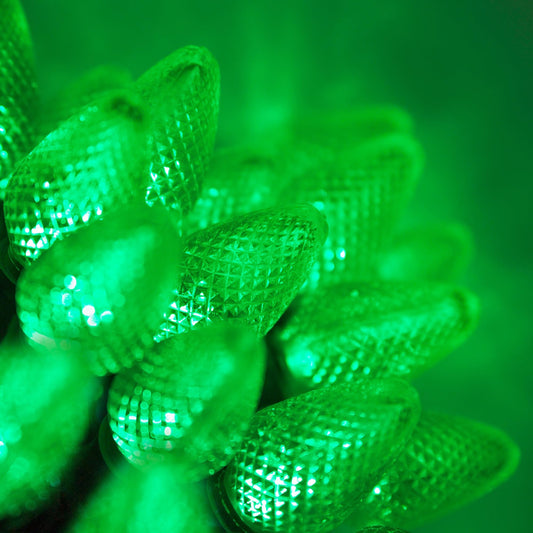 Rynx | Wintergreen Lighting C7 Green Christmas Lights Set Of 25, 17 Ft, Green Led Christmas Lights St. Patrick's Day Lights Halloween Lights Party Led Christmas Lights Outdoor Christmas Light String