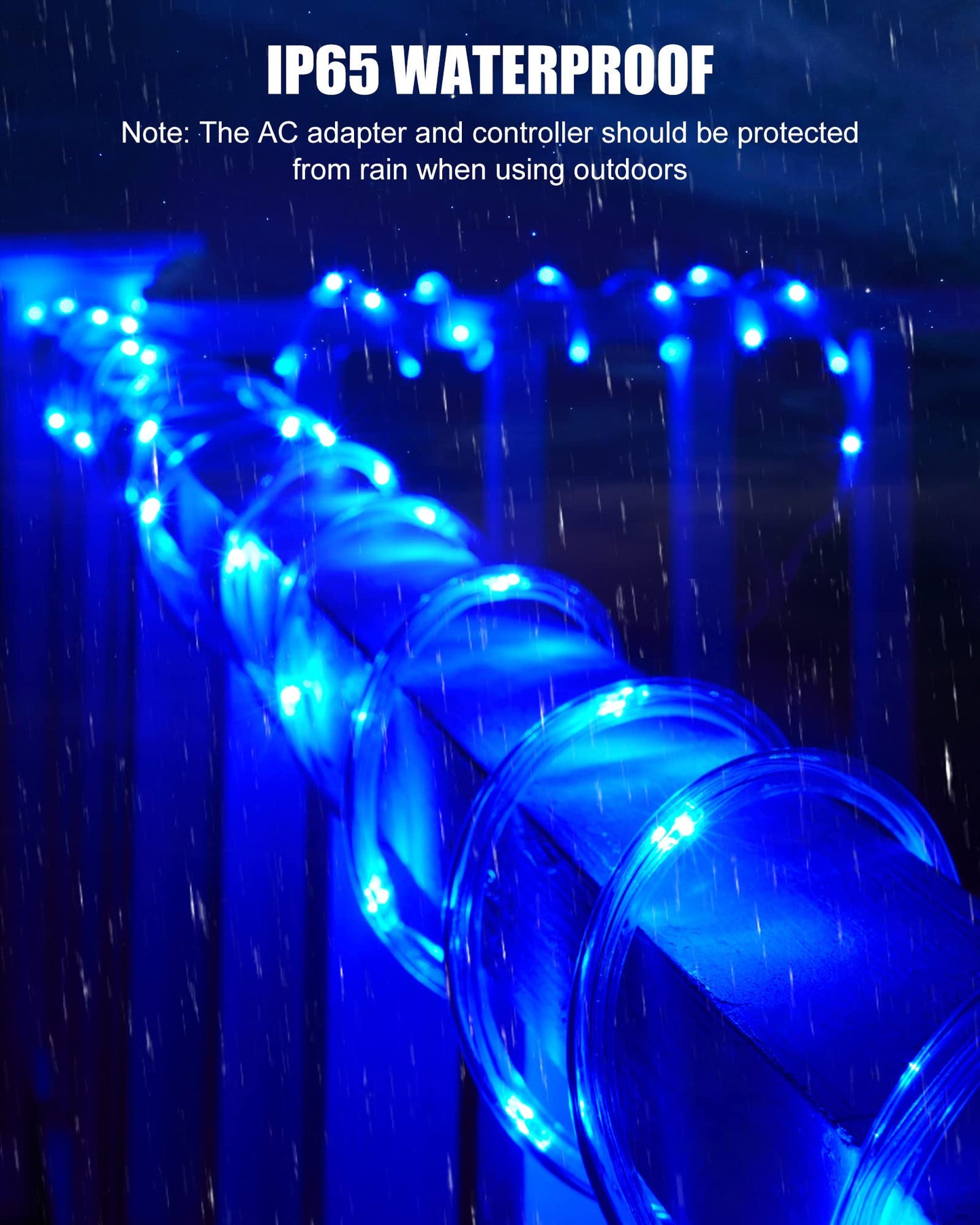 Rynx | Minetom 66Ft Color Changing Rope Light - 200 Led Flash Halloween Spotlights With Remote Control