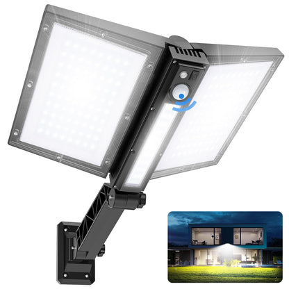 Rynx | Papasbox Sollys Outdoor - Motion Sensor Led Floodlight, Waterproof, Remote Control, 3 Modes