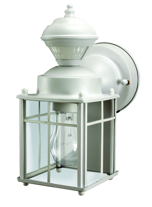 Rynx | Heath Zenith Motion Activated Lantern, White Bayside Mission Style, Glass - Bulb Not Included