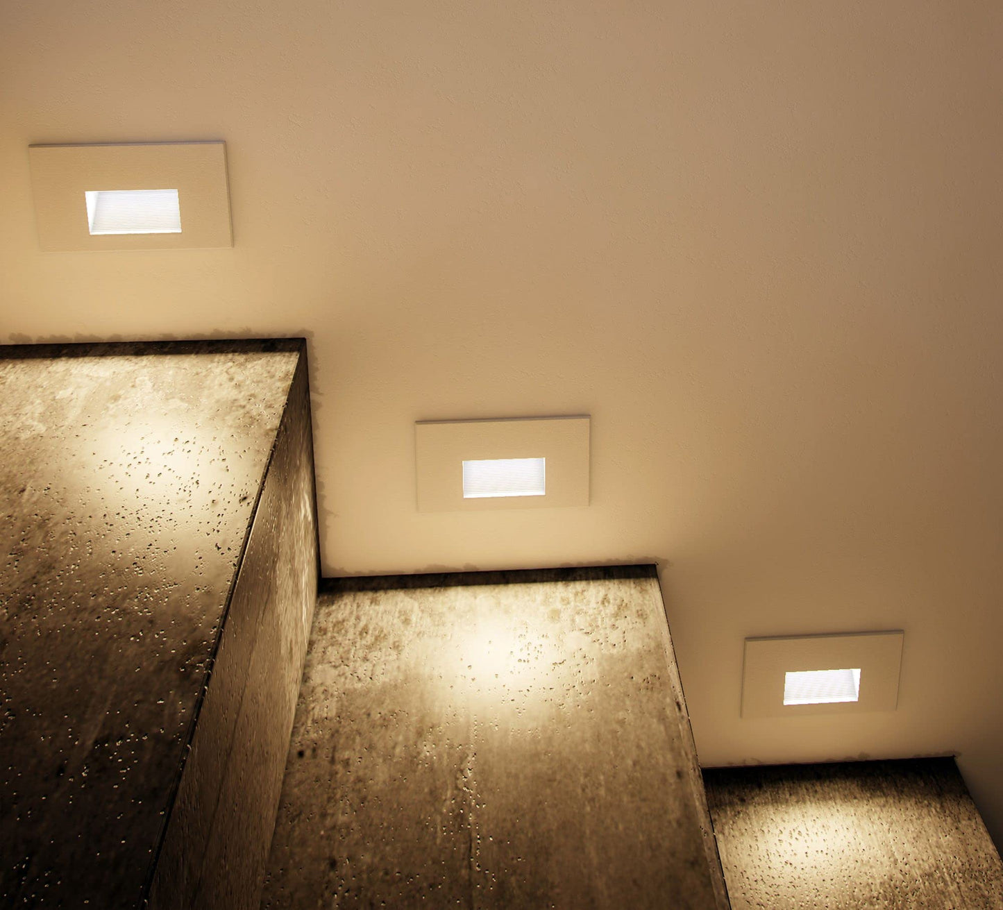 Rynx | Maxim Led Step Light, 5" Wide X 3" High, White Aluminum, Horizontal Wide Beam