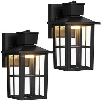 Rynx | Brightever 10W Outdoor Wall Lamps, Waterproof Black Lanterns, 3000K/4000K/6500