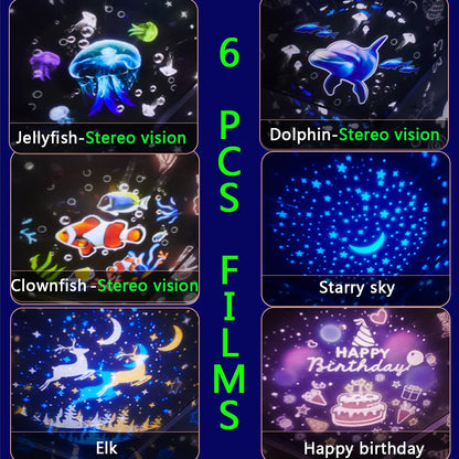 Rynx | Kelahouse Ocean Star Sky Night Light Projector, 360° Rotating Galaxy Lamp For Kids
