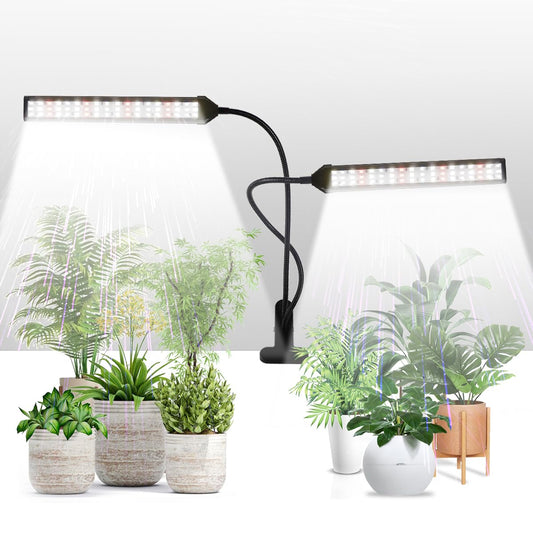 Rynx | Grow Light Led Gooseneck Lamp, 6500K 80W Full Spectrum 144 Led Plant Lamp Clip-On Desktop For Indoor Plants Growth, Timer Setting 4/8/12/18H & 5 Dimmable Levels