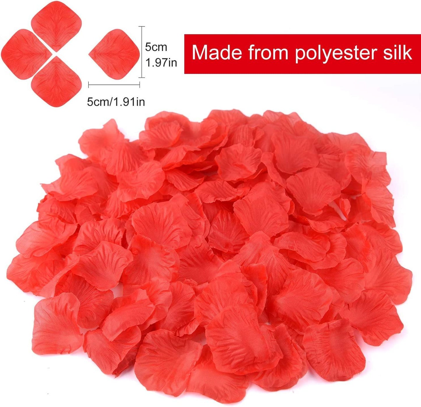 Rynx | Romantic Elegance Silk Rose Petals Collection: 1000 Luxurious Red Petals for Memorable Celebrations