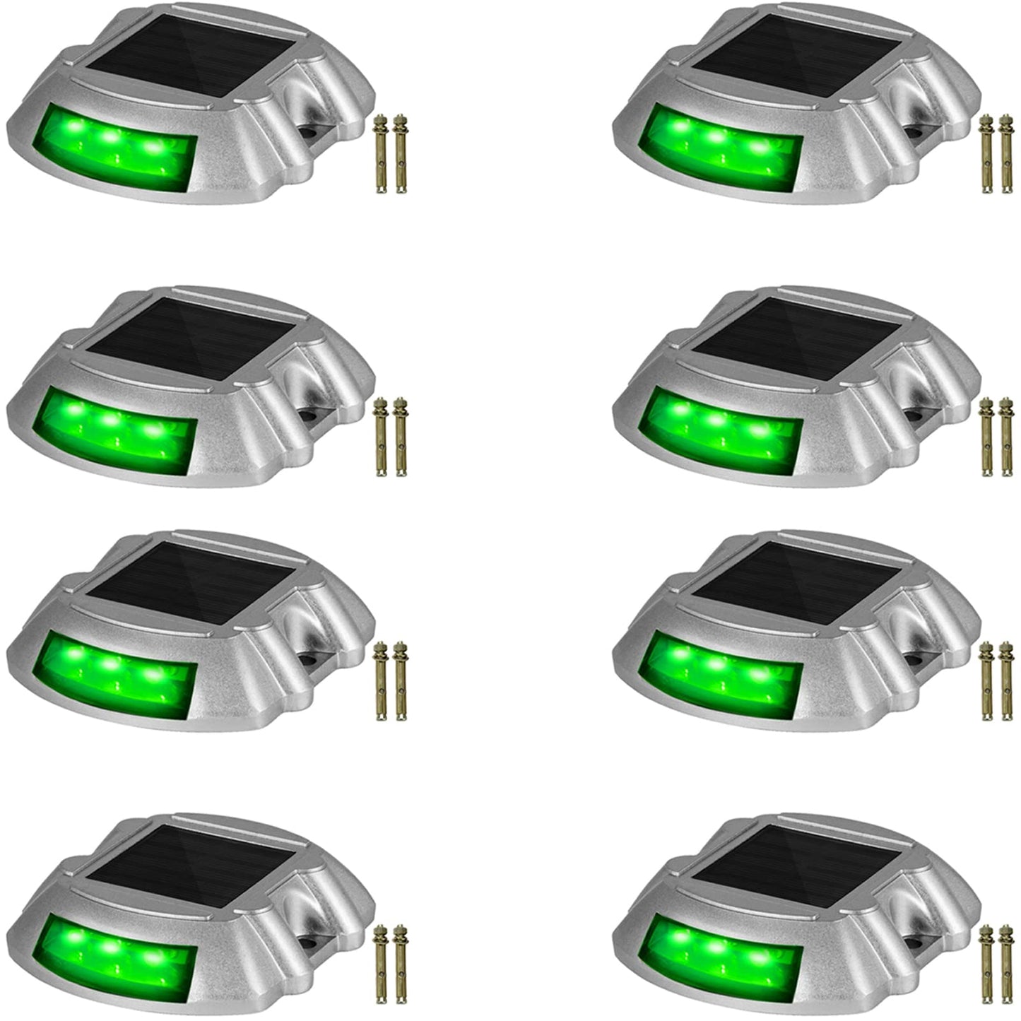 Rynx | Vevor Driveway Light Sources, 8-Pack Solar Driveway Lights With Switch, Solar Deck Lights Waterproof, Wireless Docking Lights 6 Led