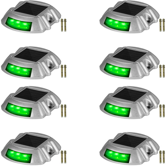 Rynx | Vevor Driveway Light Sources, 8-Pack Solar Driveway Lights With Switch, Solar Deck Lights Waterproof, Wireless Docking Lights 6 Led