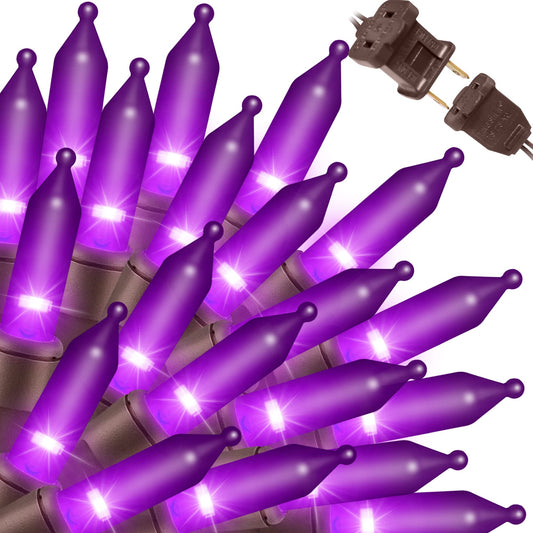 Rynx | Lamphome Super-Bright Expandable Purple Halloween Decoration 100 Lights 19.6Ft Ul Certified Mini Bulb Light Set For Outdoor Halloween Home Christmas Trees Garden Holiday Party Patio Decor