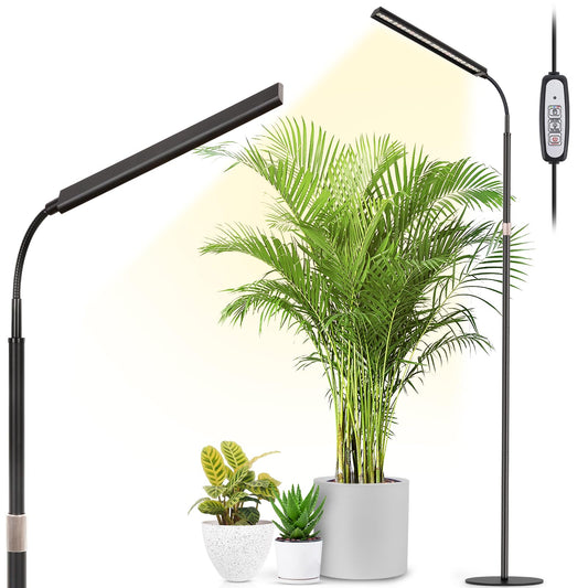 Rynx | Foxgarden® Growth Light, Full Spectrum Plant Lighting Strip with Expandable Stand for Indoor Plants, Height Adjustable 47.2-63 Inches, Automatic On/Off Timer 4/8/12H, Flexible Gooseneck, 4 Dimmable Brightness Levels
