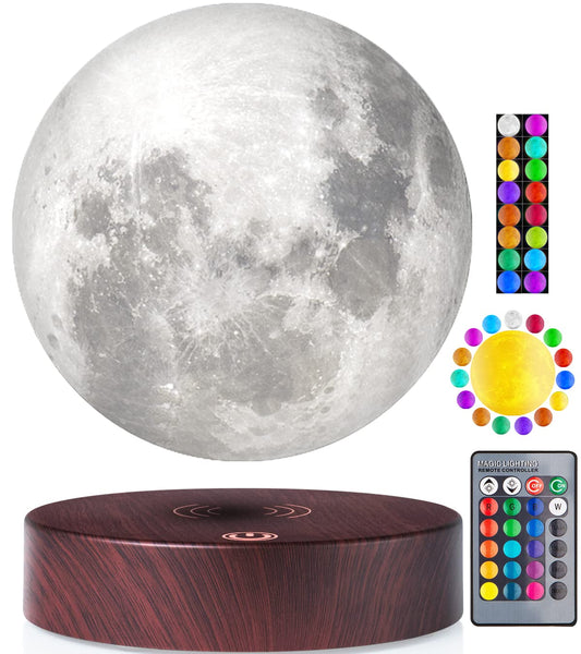 Rynx | Vgazer Floating Moon Lamp - 16 Colors, Adjustable Brightness, Floating Night Light For Home Decoration