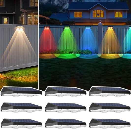 Rynx | Mancra 9 Pack Solar Garden Lights - Twilight to Dawn RGB Color Changing LED Lights for Outdoor Terrace, Veranda, Patio, Garden Decor