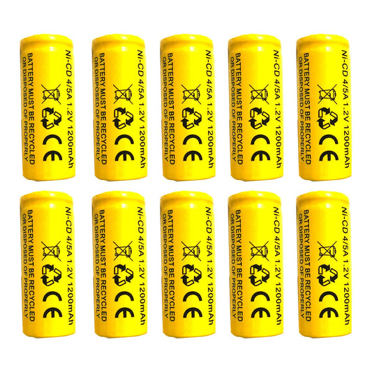 Rynx | (10 Pack) Lithonia Les Eln Lres Eln Lithonia Elb1201N 1.2V 1200Mah Ni-Cd Battery Replacement For Exit Signs Emergency Lighting Elb-1210N Elb-1201N Sanyo Kr-1200Aul Kr1100Ae Kr-1500Aul