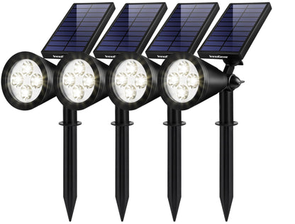 Rynx | Innogear Solar Lights Outdoor, Waterproof Garden Spotlights, Automatic On/Off, Pack of 4, White