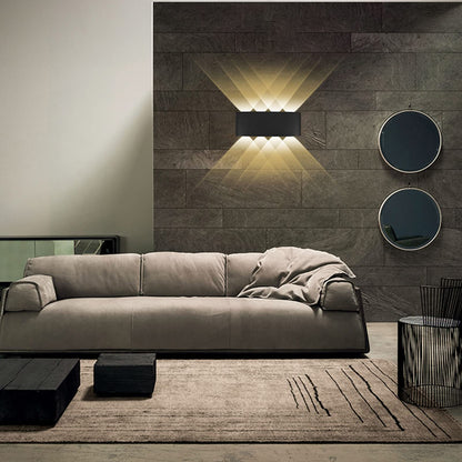 Rynx | Kawell 8W Waterproof Led Wall Lamp, Modern Aluminum Wall Light For Indoor/Outdoor, Black 3000K
