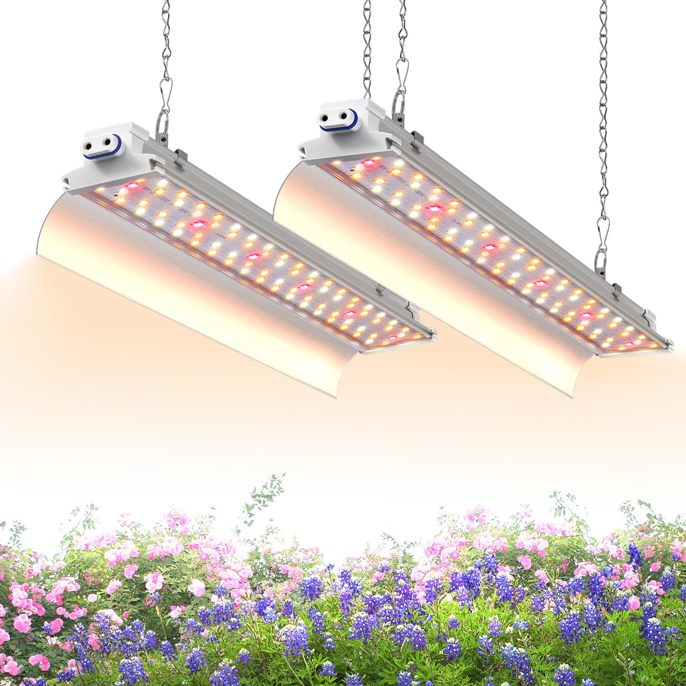 Rynx | Speeplant LED Grow Light 1.4Ft For Indoor Plants Full Spectrum, 660Nm Hanging Grow Light 3600K, LED Plant Grow Light For Indoor Plants, Grow Lamp With Reflector 36W(2×18W), 2 Pack