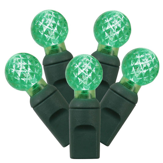 Rynx | Vickerman 100 Lights G12 Led Green Light Set On Green Wire - Perfect For Christmas Decoration