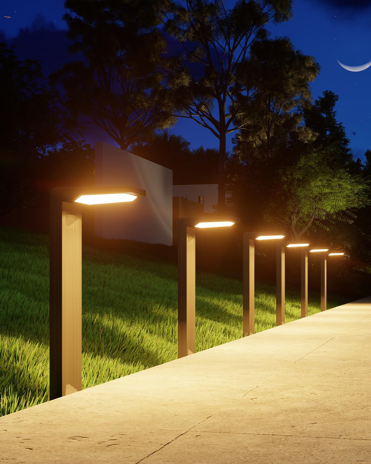 Rynx | 6 Pack Solar Powered Path Lights Outdoor Waterproof 30 Led Bright Walkway Lighting Landscape Lamp For Outside, Path, Driveway, Sidewalk