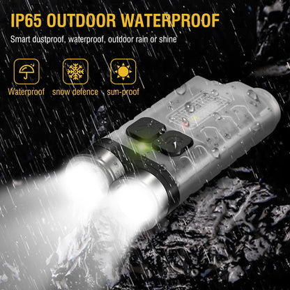 Rynx | Boruit V3 Mini Keychain Flashlight, 900Lm Usb-C Rechargeable, Waterproof, 12 Modes, Stainless Steel