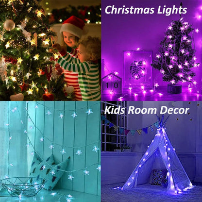 Rynx | Minetom 33Ft 100 Led Color Changing Star String Lights With Remote Control, Waterproof For Indoor/Outdoor Use