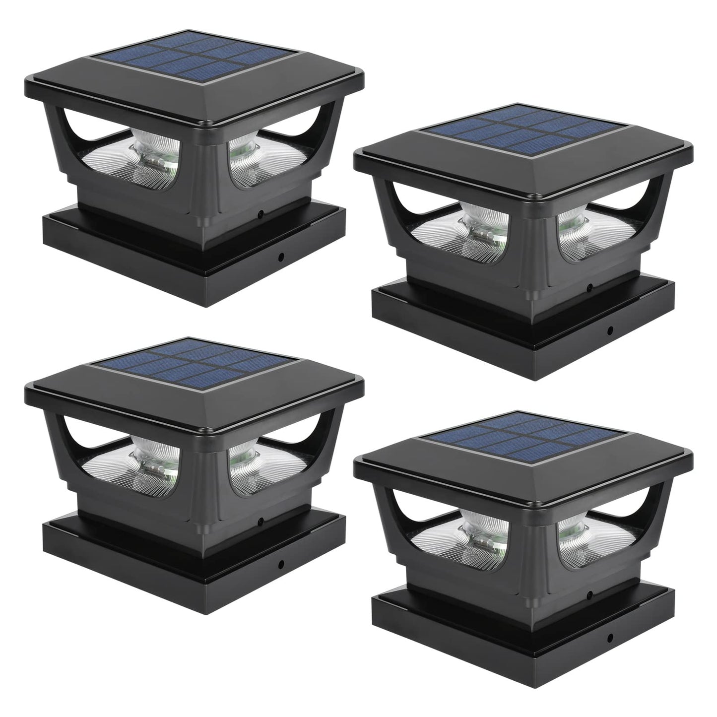 Rynx | Sumaote Solar Post Light Outdoor, Ip65 Waterproof, 4 Pack, For 4X4/3X3 Supports, White