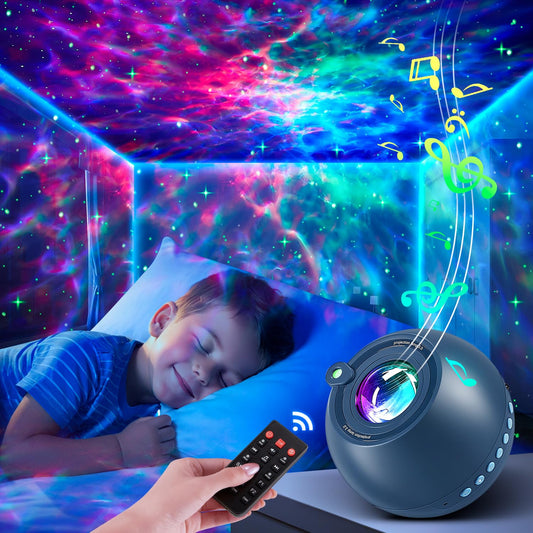 Rynx | Galaxy Projector Star Projector, 15 Color Galaxy Light Projector For Children's Room, 15 White Noise Star Projector For Kids, Bluetooth G