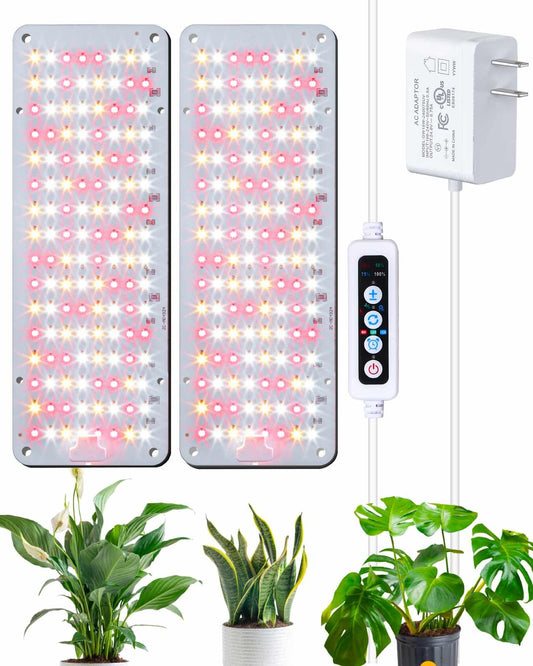 Rynx | Aplant LED grow light, dimmable plant lighting for indoor growth in winter, full spectrum, ultra-thin grow lights with 6/12/16 hour timer, 3 spectral modes grow light panel for gardening, houseplants