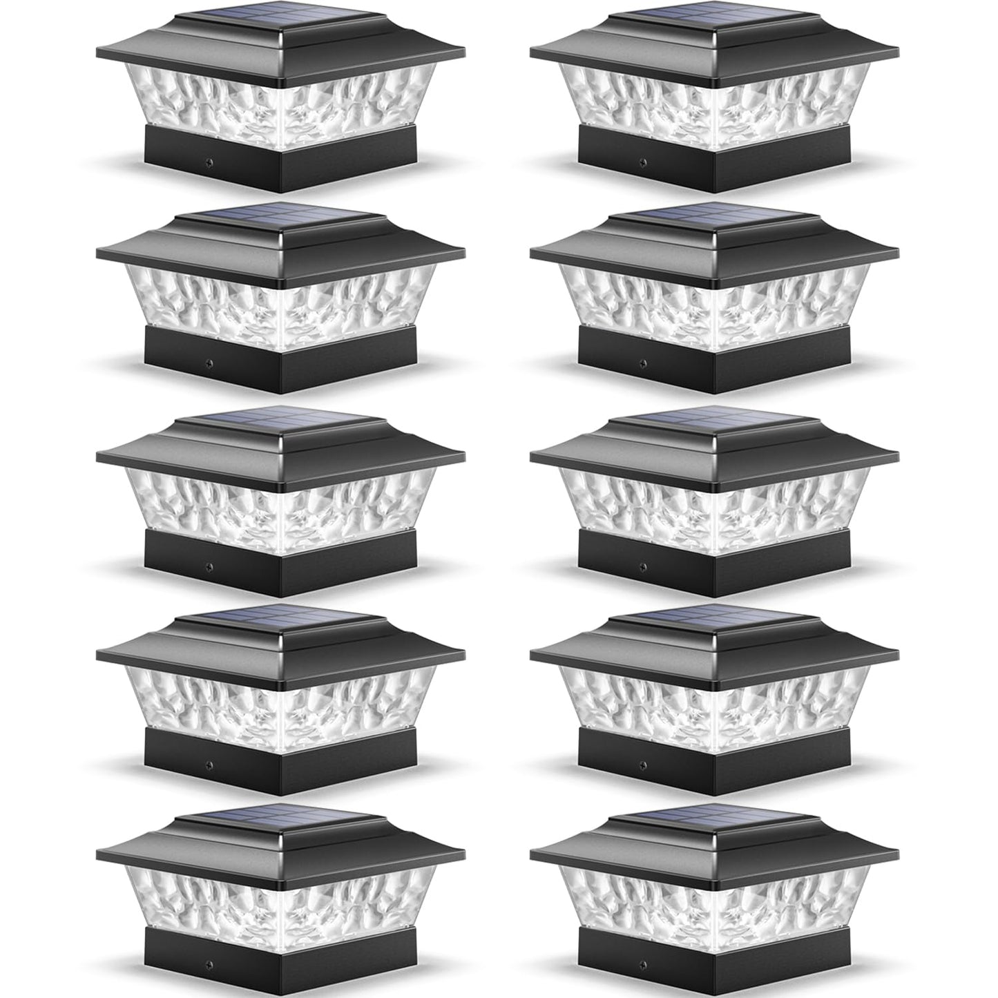Rynx | Siedinlar Solar Cover Light Outdoor 12 Leds 4 Modes Post Caps Light For 4X4 5X5 6X6 Wood Vinyl Fence Cover Post Patio Garden De