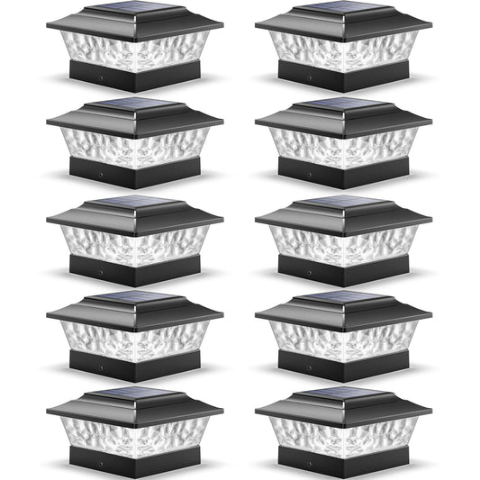 Rynx | Siedinlar Solar Cover Light Outdoor 12 Leds 4 Modes Post Caps Light For 4X4 5X5 6X6 Wood Vinyl Fence Cover Post Patio Garden De