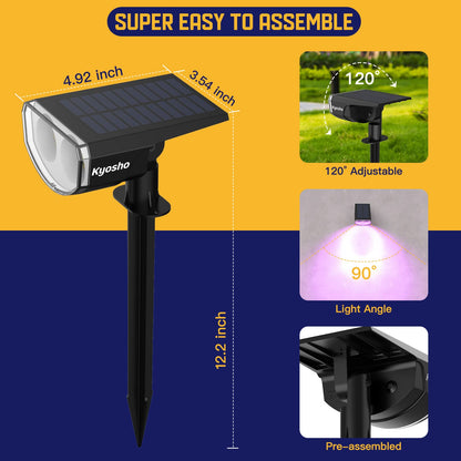 Rynx | Kyosho Color-Changing Outdoor Light, 9 Modes, Waterproof Rgbw Spotlight, 4 Pack