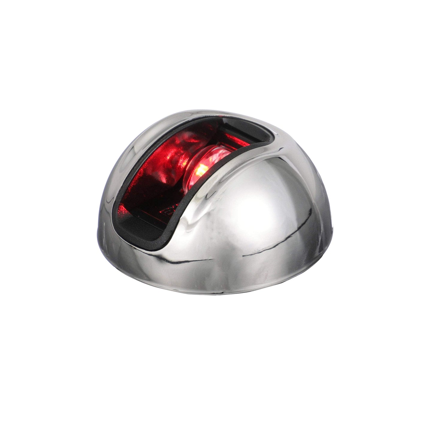 Rynx | Attwood Nv3012Ssr-7 Lightarmor 2-Mile Vertical Surface Mounted Navigation Light, Red LED Lighting, Round Stainless Steel Housing