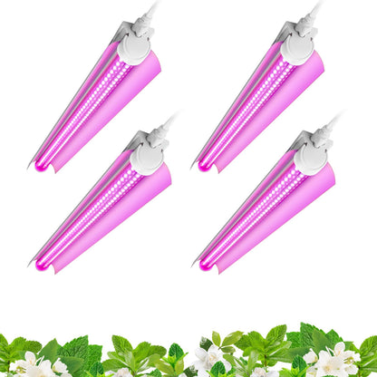 Rynx | Barrina 2Ft Led Grow Light For Indoor Plants, Full Spectrum V-Shape Reflector, 4-Pack
