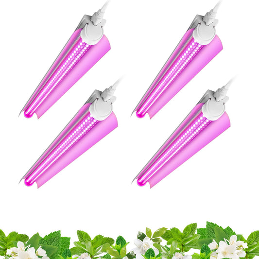 Rynx | Barrina 2Ft Led Grow Light For Indoor Plants, Full Spectrum V-Shape Reflector, 4-Pack
