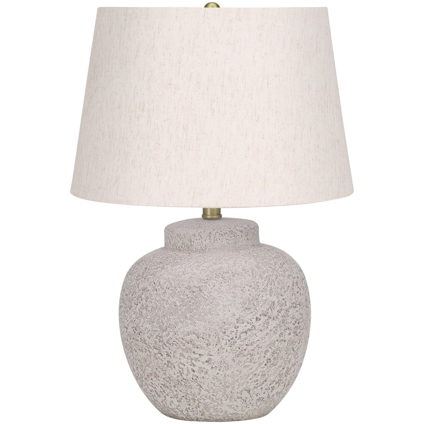 Rynx | Monarch Specialties 9732 Lantern Table Lamp, Cream Concrete, Ivory Shade, Modern Lighting-22 H Table, 15" L X 15" W X 22" H