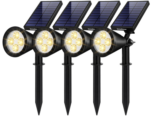 Rynx | Innogear Sollys Outdoor, Waterproof Garden Spotlights, Auto On/Off, Warm White, Pack of 4
