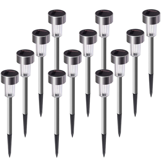 Rynx | Sunlight Outdoor Christmas, 16 Pack Solar Garden Lights Garden Lights Solar Powered Waterproof Steel Metal Auto On/Off Lights Lights Strong For Up To 10 Hours For Pathway Walkway Patio Garden Lawn Driveway