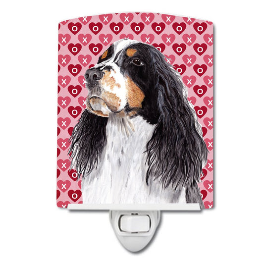 Rynx | Caroline's Treasures Ceramic Night Light - Springer Spaniel Hearts, UL Approved, 6X4X3, Multicolored