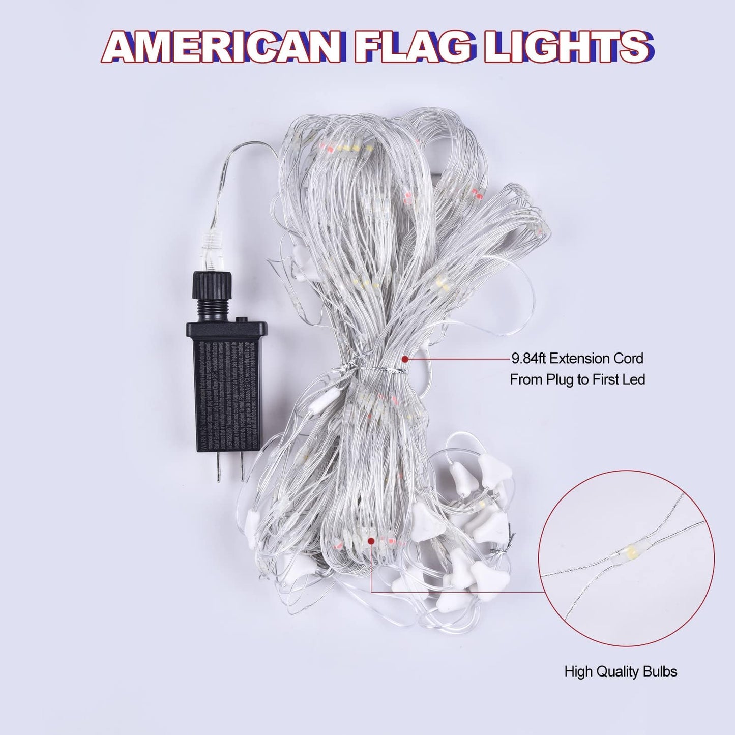 Rynx | Leisure World Led Texas Flag Net Light - 384 Patriotic Lights For Outdoor Decor, 8 Modes
