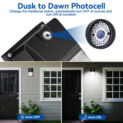 Rynx | Ltblight 18W Dusk To Dawn Led Wall Light, 1980Lm, Ip65 Waterproof, 2 Pack