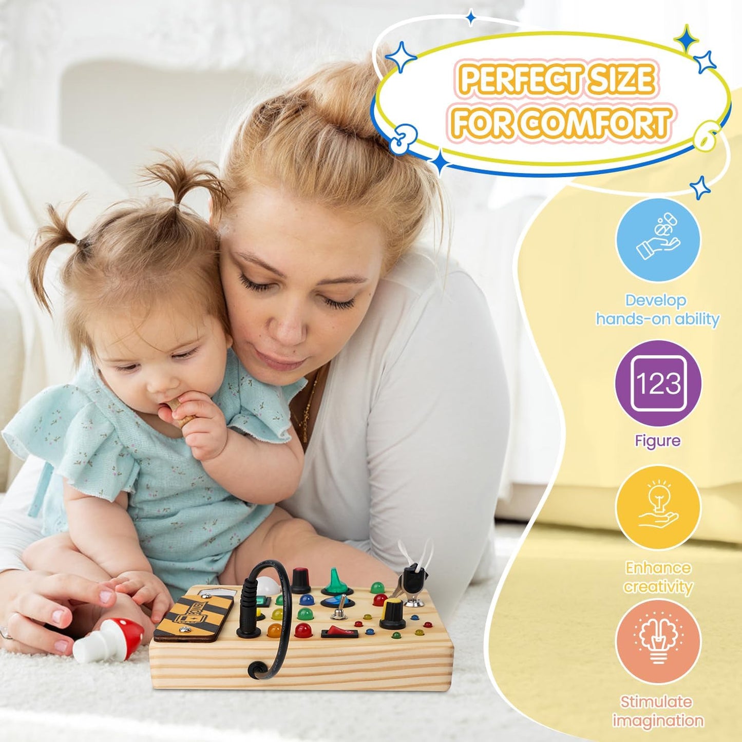 Rynx | Montessori Toddler Dot Board - Creative Exploration With Light