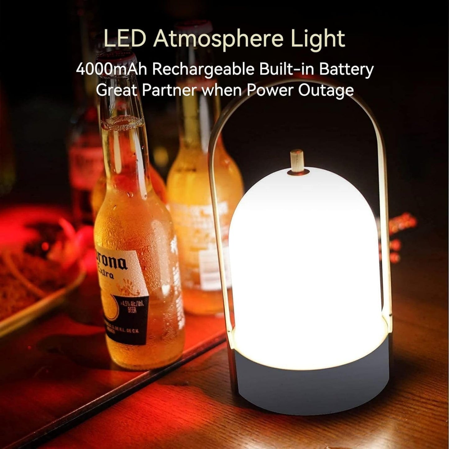 Rynx | Tubicen Waterproof Battery-Powered Lantern - 4000Mah Touch-Dimmable Led Table Lamp, Brass