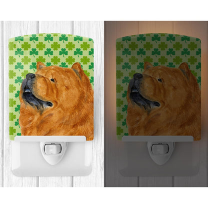 Rynx | Caroline'S Treasures Ceramic Night Light - Chow Chow St. Patrick'S Day Clover, 6X4X3, Multicolor
