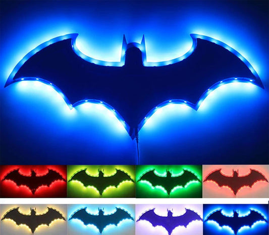 Rynx | Aklope Superhero LED Lamp Decor Night Light With 16 Colors Remote Customized Natural Wall Light Acrylic Engraved Children's Room