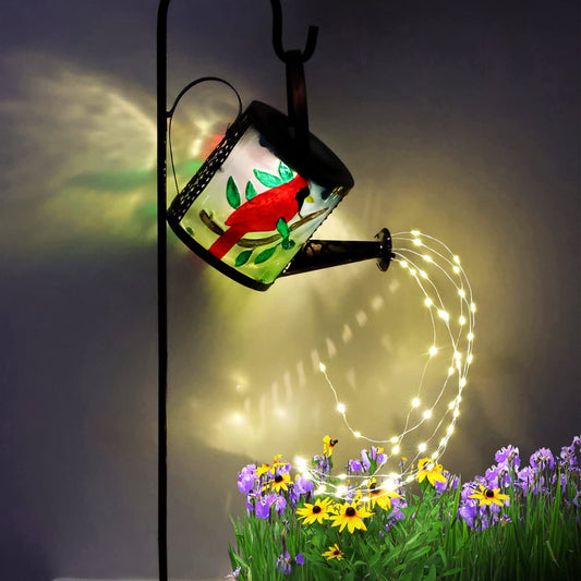 Rynx | Cardinal Solar Watering Can Light - Outdoor Landscape Light Waterproof 3D Path Stake Light with Warm LED for Garden Patio