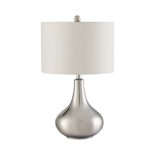 Rynx | Coaster Home Decor Tear Shaped Table Lamp Silver And White, 14&quot;&quot; D X 10&quot;&quot; B X 24&quot;&quot; H