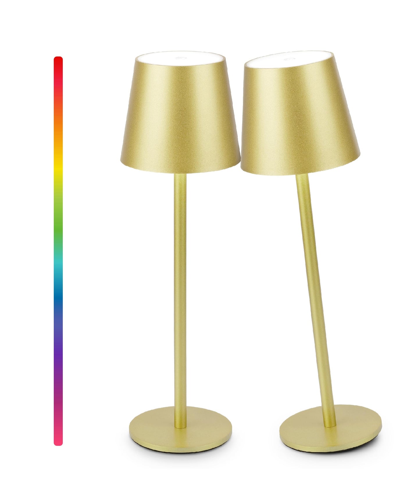 Rynx | Faithorse 2-Pack Rgb Wireless Table Lamp, 5200Mah Rgb 8 Modes & Touch Control Rechargeable Battery Table Lamp, Ip54 Waterproof Outdoor Table Lamp For Bedroom/Outdoor/Restaurant/Camping/Bars(Champagne)