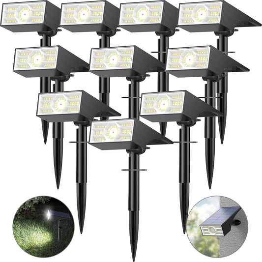 Rynx | Katipeal Solar Spotlights Outdoor, 10 Pack Outdoor Solar Lights For Garden, 4 Lighting Modes Solar Landscape Spotlights Waterproof