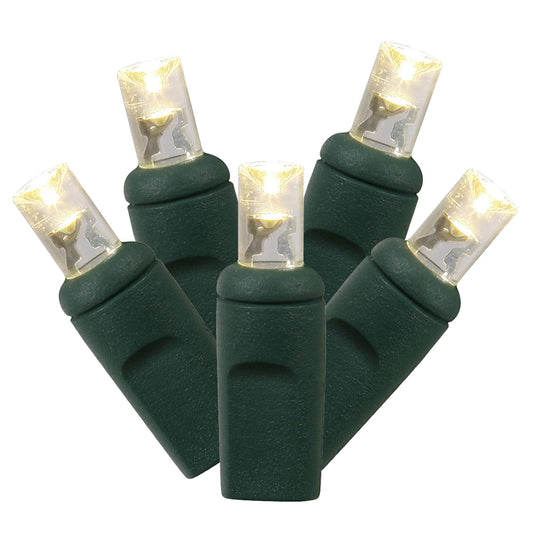 Rynx | Vickerman 50 Cold/Warm White Wide Angle Led Lights On Green Wire, 25' Christmas Single Mold Light String