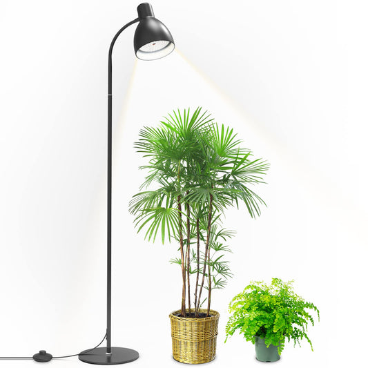 Rynx | Bstrip Growth Light Floor Lamp, 5000K Full Spectrum Plant Light For Indoor Plants, 25W LED Grow Light With Stand, Floor Grow Lamp With On/Off Switch, 55" H Stand With Adjustable Angled Bulb