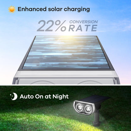 Rynx | Consciot 2-in-1 Solar Spotlights, Ip67 Waterproof, 6 Pack Warm White Garden Lighting