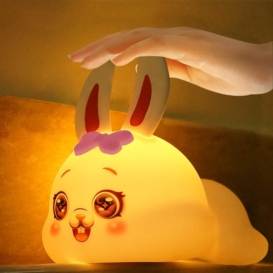 Rynx | Biutyvoice Rabbit Night Light For Children, 7 Colors Led Night Light For Bedroom, Cute Rabbit Children's Room Night Lamp For Girls Boys, Cute